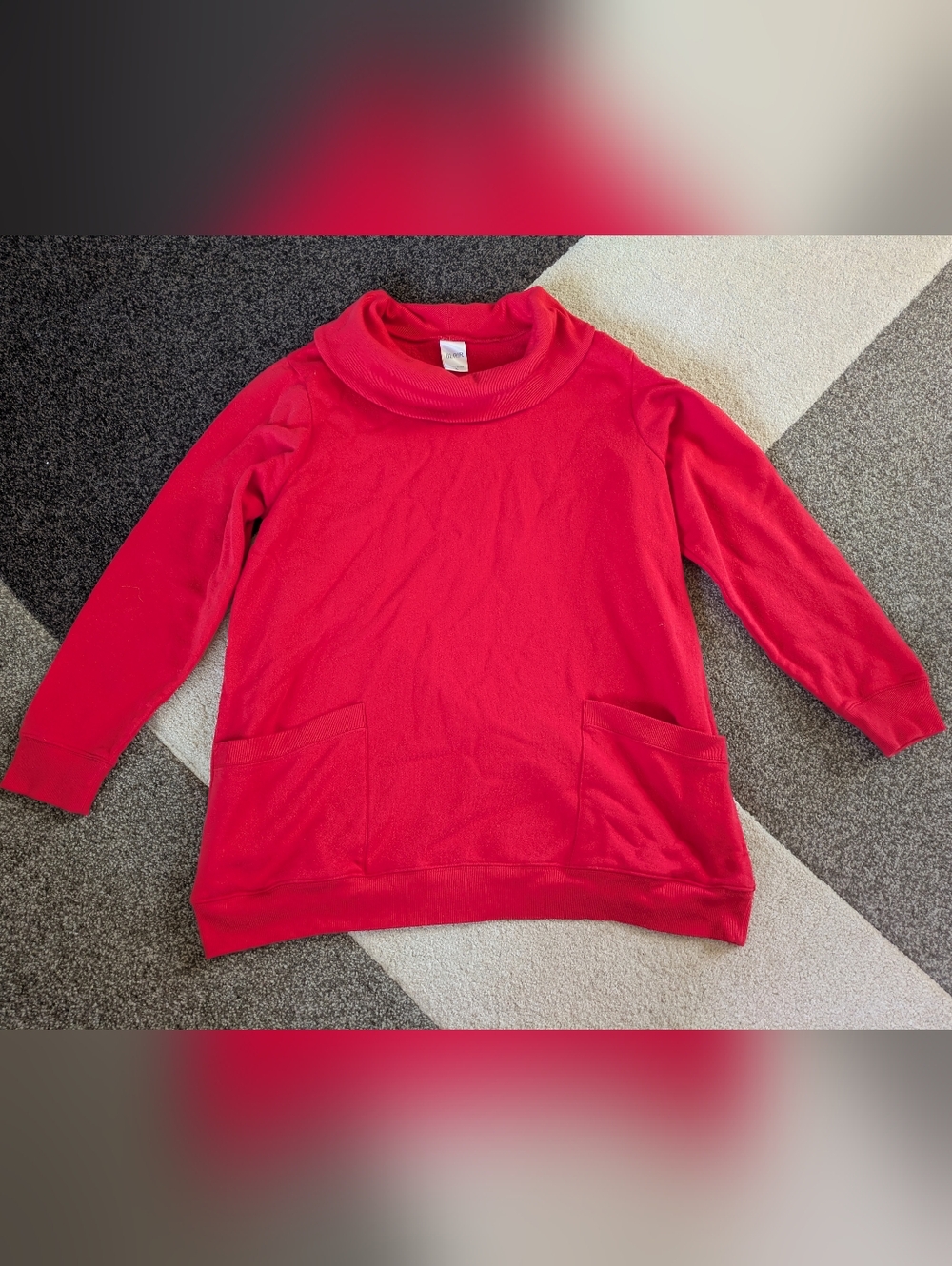 Red Cowl Neck turtleneck